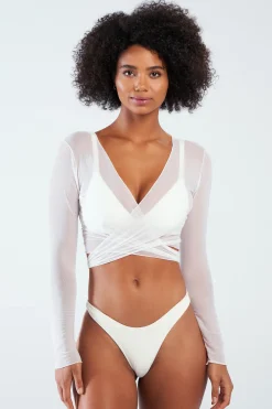 GIGI C Coverups|Matching Sets|Tina Mesh Wrap Top